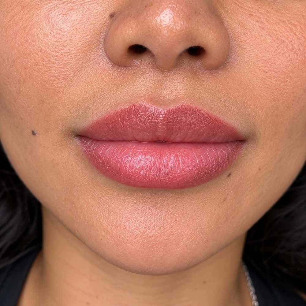 Healed lip blush, result at Jana Barbell PMU Amsterdam