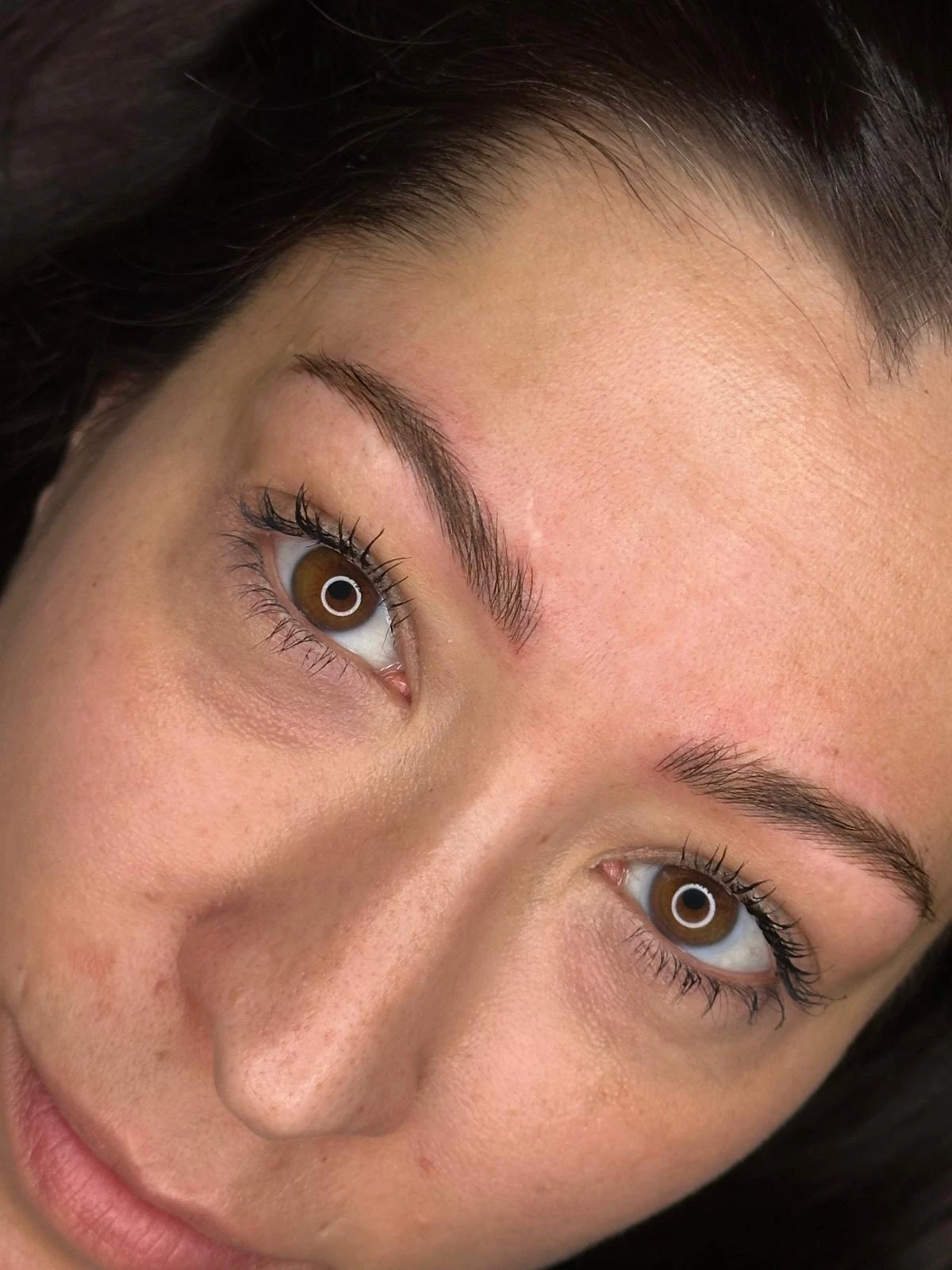 Healed microblading brows, result at Jana Barbell PMU Amsterdam